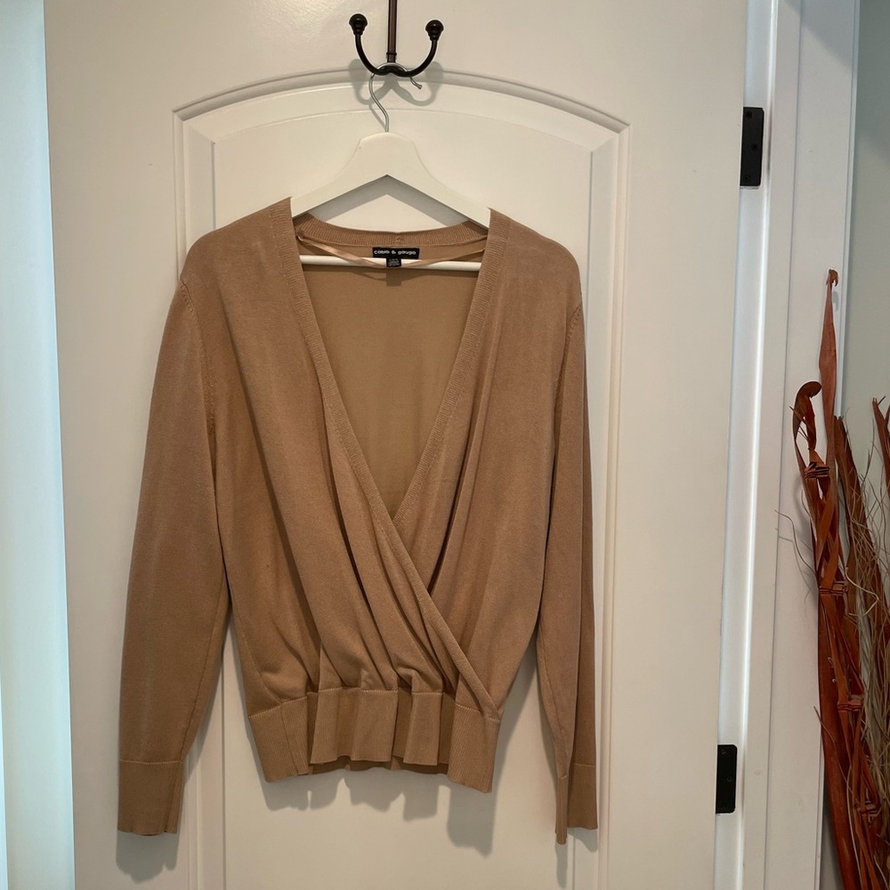 Deep Cut Sweater Top